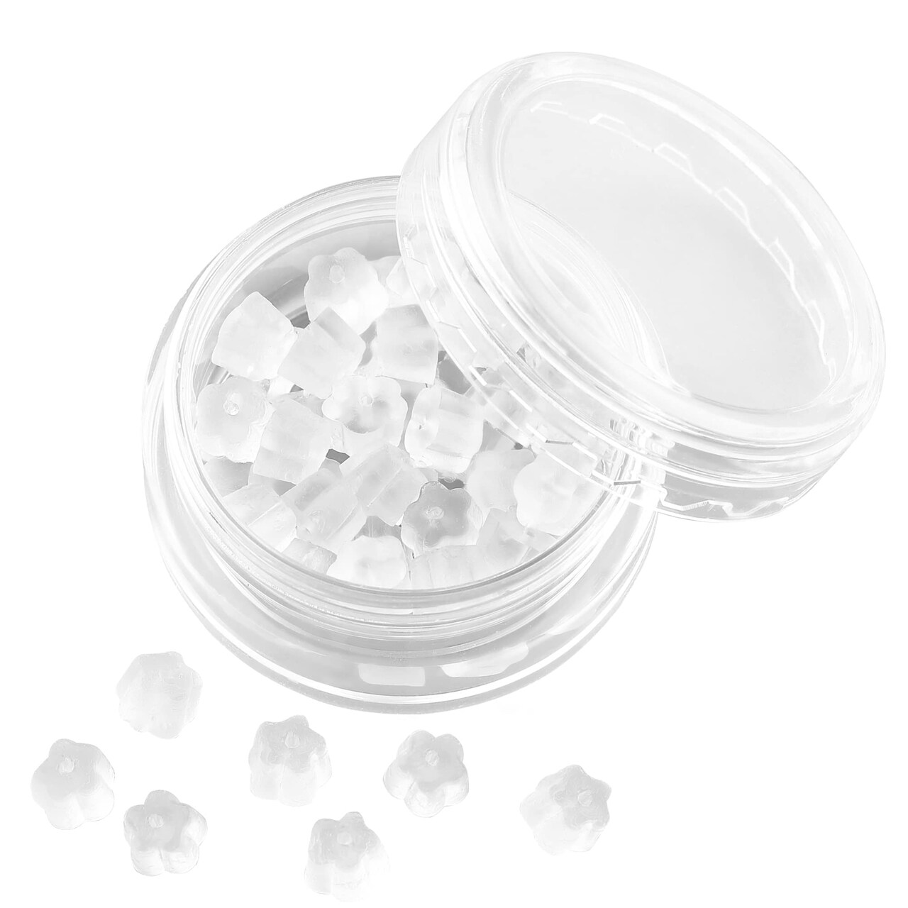 Rubber Earring Backs Soft Clear Earring Backings for Studs Hypoallergenic Silicone Earrings Backs Stopper Replacement for Women (50 Pcs)